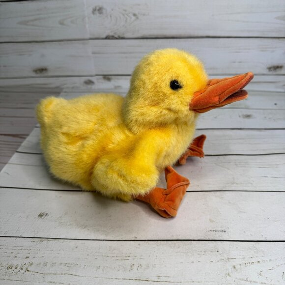 Folkmanis Yellow Duckling Hand Puppet Plush 15-FM060K Soft Realistic Toy - Picture 4 of 10